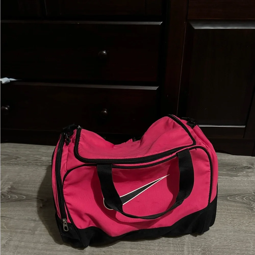 Nike Hot Pink and Black Sport Duffel